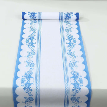 <span style="background-color:transparent;color:#111111;">Enhance Your Dining Experience With White Blue Floral Table Runner</span>