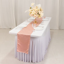 Dusty Rose Lamour Satin Table Runner - 12x108inch