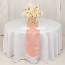 Dusty Rose Lamour Satin Table Runner - 12x108inch