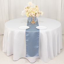 Dusty Blue Lamour Satin Table Runner - 12x108inch