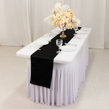 Black Lamour Satin Table Runner - 12x108inch