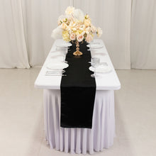 Black Lamour Satin Table Runner - 12x108inch