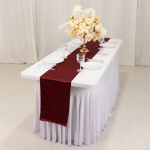 Burgundy Lamour Satin Table Runner - 12x108inch