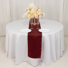 Burgundy Lamour Satin Table Runner - 12x108inch