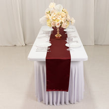 Burgundy Lamour Satin Table Runner - 12x108inch