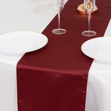 Burgundy Lamour Satin Table Runner - 12x108inch