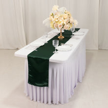 Hunter Emerald Green Lamour Satin Table Runner - 12x108inch