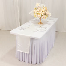 Ivory Lamour Satin Table Runner - 12x108inch