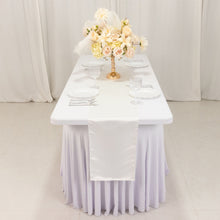 Ivory Lamour Satin Table Runner - 12x108inch