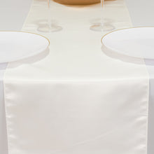 Ivory Lamour Satin Table Runner - 12x108inch