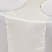 Ivory Lamour Satin Table Runner - 12x108inch