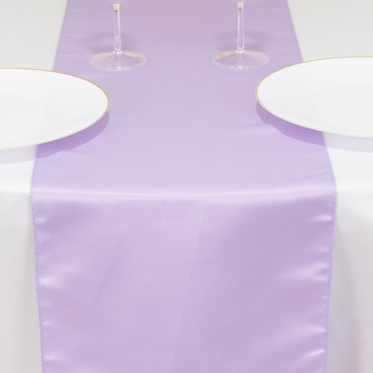 Lavender Lilac Lamour Satin Table Runner - 12x108inch