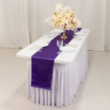 Purple Lamour Satin Table Runner - 12x108inch