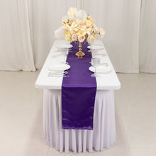 Purple Lamour Satin Table Runner - 12x108inch