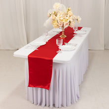 Red Lamour Satin Table Runner - 12x108inch