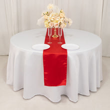 Red Lamour Satin Table Runner - 12x108inch