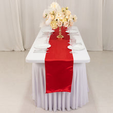 Red Lamour Satin Table Runner - 12x108inch