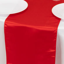 Red Lamour Satin Table Runner - 12x108inch