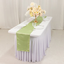 Sage Green Lamour Satin Table Runner - 12x108inch