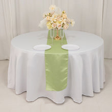 Sage Green Lamour Satin Table Runner - 12x108inch