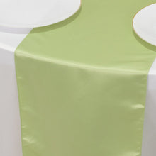 Sage Green Lamour Satin Table Runner - 12x108inch