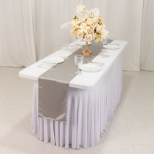 Silver Lamour Satin Table Runner - 12x108inch