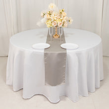 Silver Lamour Satin Table Runner - 12x108inch