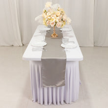 Silver Lamour Satin Table Runner - 12x108inch