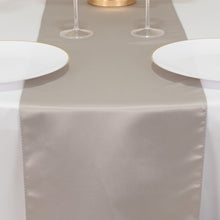 Silver Lamour Satin Table Runner - 12x108inch