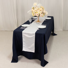 White Lamour Satin Table Runner - 12x108inch