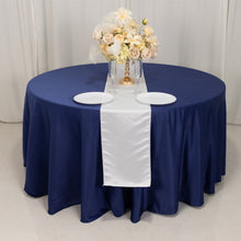 White Lamour Satin Table Runner - 12x108inch