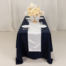 White Lamour Satin Table Runner - 12x108inch