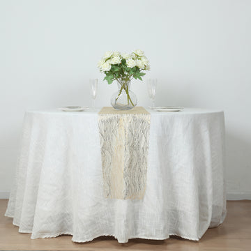 <span style="background-color:transparent;color:#000000;">Luxurious Gold Mesh Organza Table Runner</span>