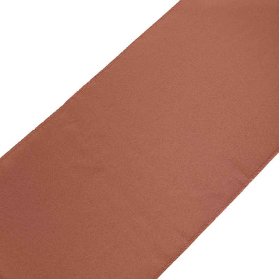 Polyester Table Runner 12"x108" Terracotta (Rust) - Wrinkle-Resistant & Durable Table Decor
