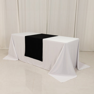Wide Premium Polyester Table Runner 24"x72" Black - Sublimation Printable Blank Banner