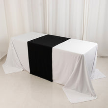 Black Wide Premium Polyester Table Runner, Printable Sublimation Blank Banner