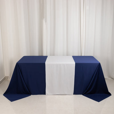 Wide Premium Polyester Table Runner 24"x72" White - Sublimation Printable Banner for Events & Decor