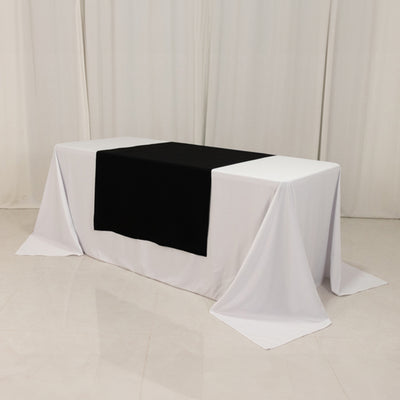Wide Premium Polyester Table Runner 36"x72" Black - Sublimation Printable Blank Banner