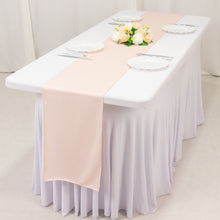 Blush Premium Scuba Polyester Table Runner, Wrinkle Free Table Linen