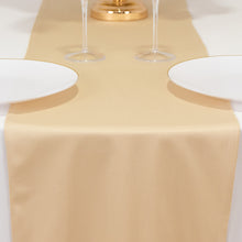 Beige Premium Scuba Polyester Table Runner, Wrinkle Free Table Linen