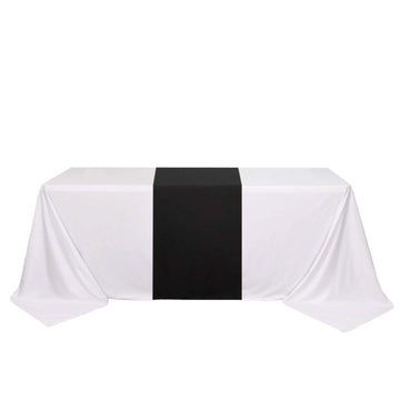 <span style="background-color:transparent;color:#000000;">Elegance in Every Detail with Our Black Scuba Polyester Table Runner</span>