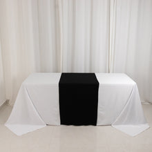 Black Premium Scuba Polyester Wide Table Runner, Wrinkle Free Trade Show Table Runner - 24"x72"