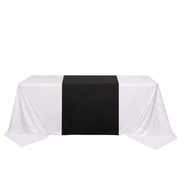 <span style="background-color:transparent;color:#000000;">Elegance in Every Detail with Our Black Scuba Polyester Table Runner</span>