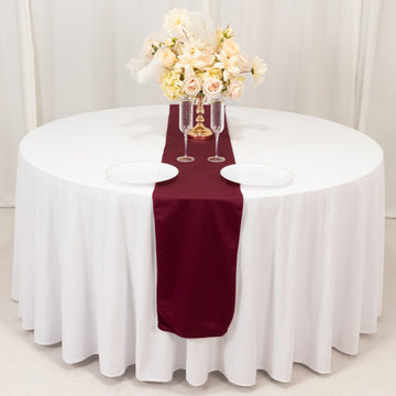 <h3 style="margin-left:0px;"><strong>Elegance in Every Detail with Our Burgundy Scuba Polyester Table Runner</strong>