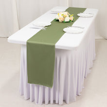 Dusty Sage Green Premium Scuba Polyester Table Runner, Wrinkle Free Table Linen