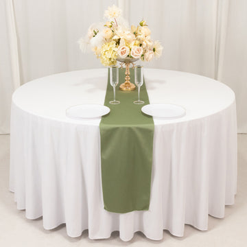 <h3 style="margin-left:0px;"><strong>Elegance in Every Detail with Our Dusty Sage Green Scuba Polyester Table Runner</strong>