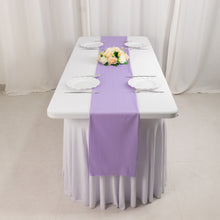 Lavender Lilac Premium Scuba Polyester Table Runner, Wrinkle Free Table Linen