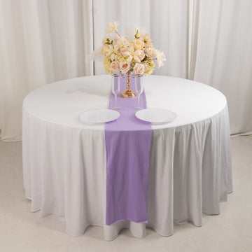 <span style="background-color:transparent;color:#000000;">Elegance in Every Detail with Our Lavender Scuba Polyester Table Runner</span>