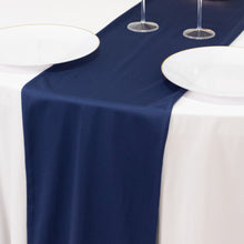 Navy Blue Premium Scuba Polyester Table Runner, Wrinkle Free Table Linen