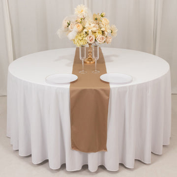 <span style="background-color:transparent;color:#000000;">Elegance in Every Detail with Our Nude Scuba Polyester Table Runner</span>